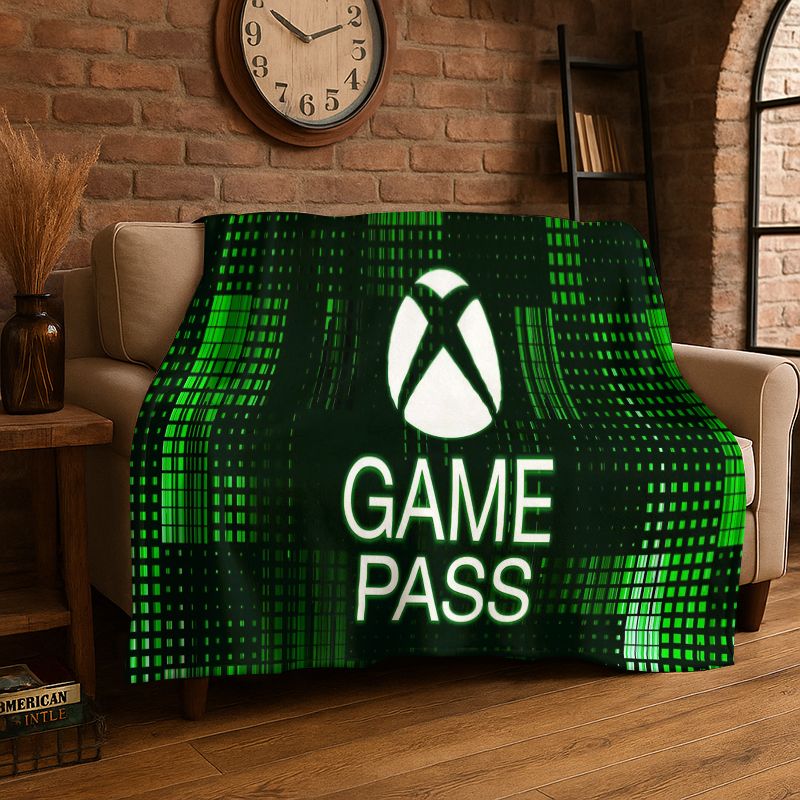 Retro Gaming Xbox - 레트로 Xbox 게임 게이머 로고 플란넬