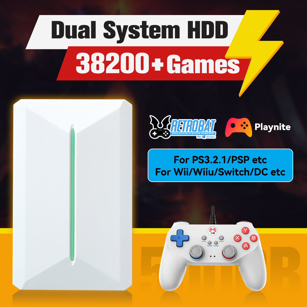 Retro Gaming Emulator - Retrobat&Playnite 시스템 HDD 레트로 게임 콘솔