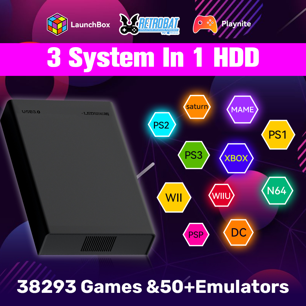 Retro Gaming Xbox - 500G 레트로 게임 HDD 비디오 게임