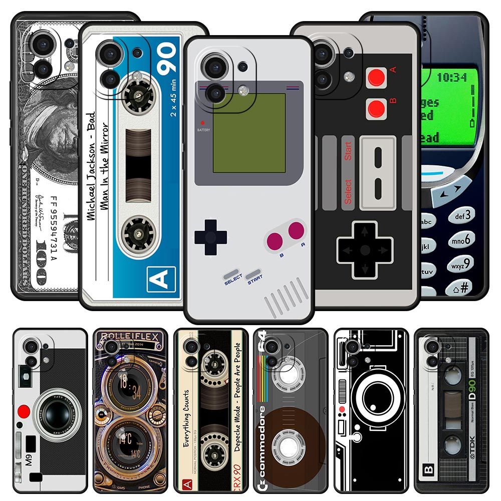 Retro Gaming Case - 빈티지 테이프 카메라 게임 보이 전화
