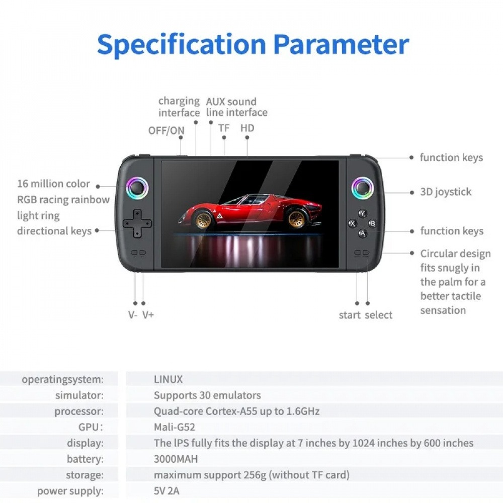 M27 7인치 IPS 스크린 휴대용 게임 콘솔 에뮬렉  - Retro Gaming Station 리뷰 및 가격