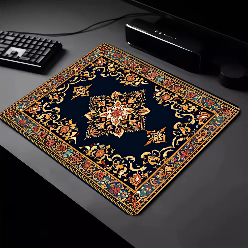 레트로 페르시아 러그 마우스 패드 새로운 사각형 컴퓨터 - Retro Gaming Keyboard And Mouse 리뷰 및 가격